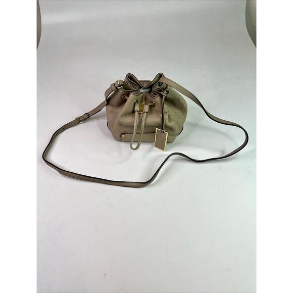 Vince Camuto Leather Bucket and Drawstring Small Satchel Bag - Gray - Picture 8 of 15